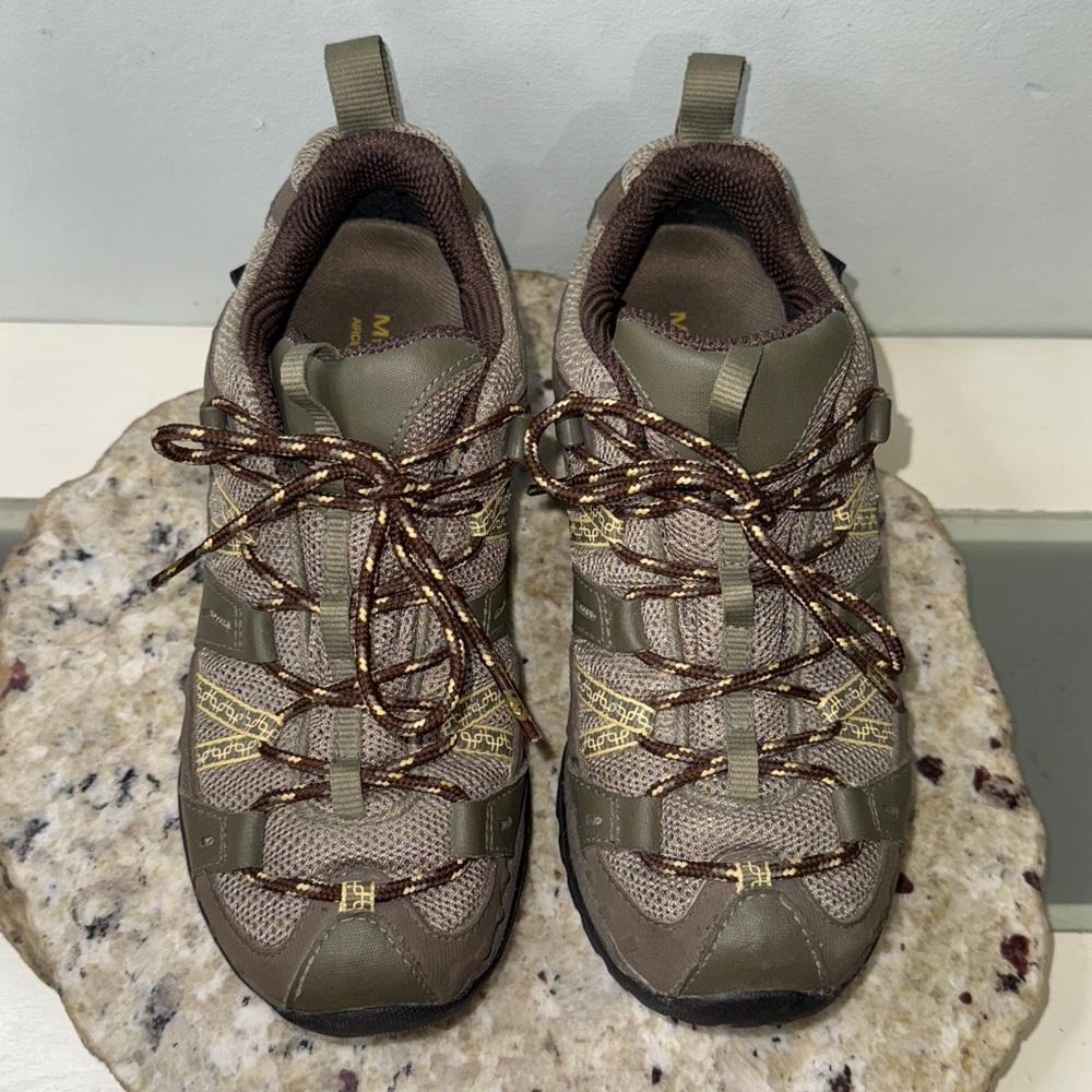 Merrell Siren Sport 2 Low Cut Brindle Olive Waterproof Hiking Shoes Sneakers 6.5 - Picture 3 of 16